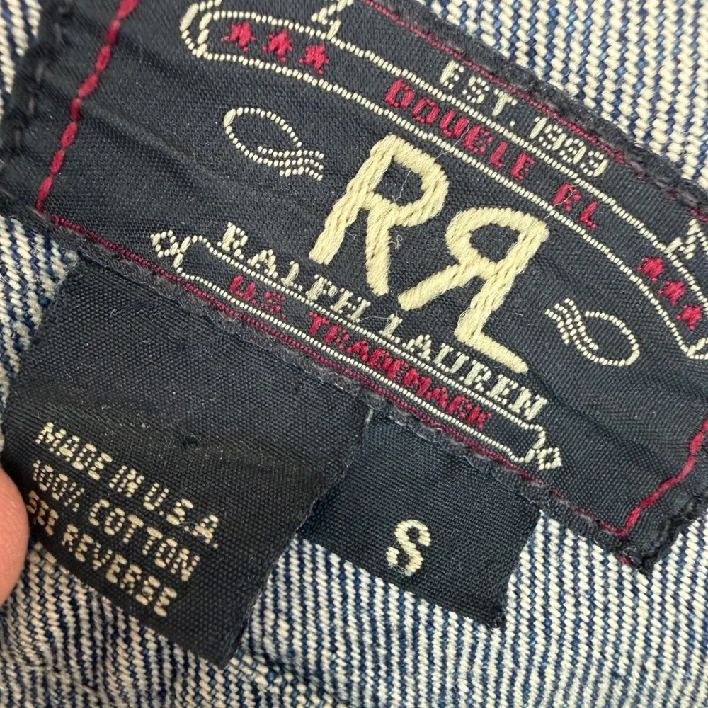 RRL Double RL Denim Trucker Jacket Mens Small Indigo Vintage 90s Levi's Style
